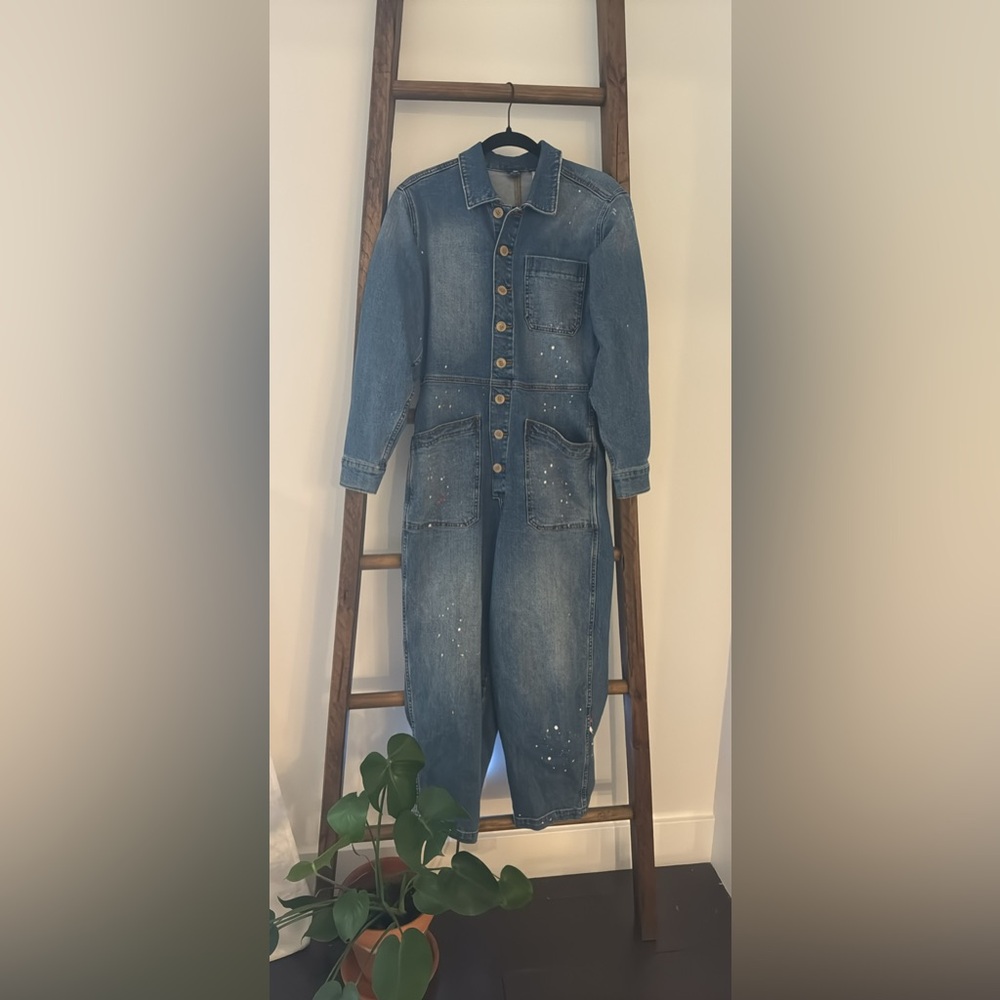 Denim Free People Jumpsuit